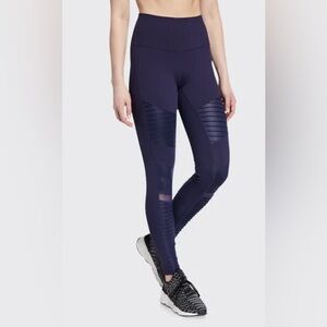 ALO 7/8 High-Waist Moto Legging - Purple - Size XS